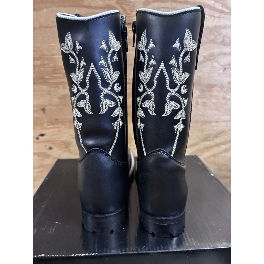 TuffRider Children's Black Floral Western Boot 11C‎